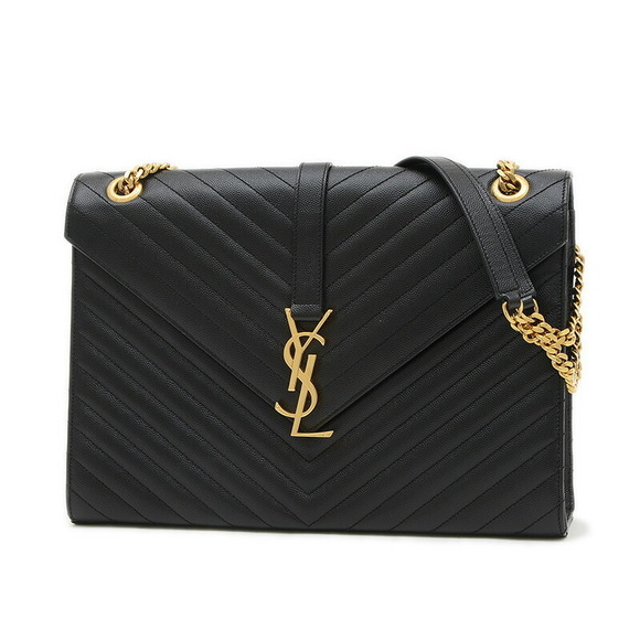 Saint Laurent Yves Envelope Chain Shoulder Bag Black - Picture 1 of 9